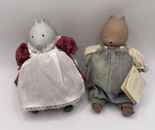 Vintage Michel & Co Country Mouse and I Love You Chocolate Bear Figures Dolls picture
