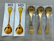 Georg Jensen 1973 Annual Spoon Set of 3 Corn Marigold picture