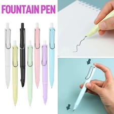 NEW Plastic Retractable Fountain Pen Press Type Ink PensMm picture