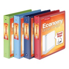 3 Ring Binders with Round Rings, Holds 350 Sheets, ClearVue View, Non-Stick, 1.5 picture