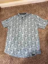 Primo Polo Shirt Mens XL Green Camo Performance Stretch Blade Collar Golf picture