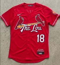 NWT The Lou #18 Walker Baseball Jersey Men's Red Team Fan Shirt picture