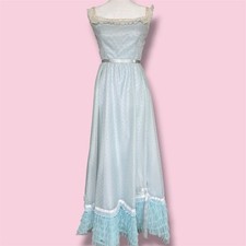 Vintage 1960s Union Made Nadine Women's Floral Cottagecore Maxi Dress Size XS picture