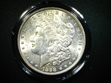 EF/AU 1898 MORGAN SILVER DOLLAR BEAUTIFUL UNC DETAIL COLLECTOR GRADE COIN M2180 picture