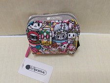 US STOCK & SHIP LeSportsac Todidoki print square cosmetic bag SPH picture