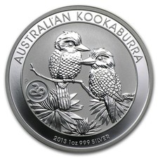 2013 Australia 1 oz Silver Kookaburra BU (Snake Privy) picture