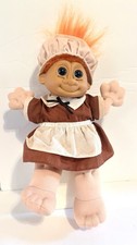 Vintage RUSS Wee Troll Kidz Doll Sarah  9” Pilgrim Lady Thanksgiving picture