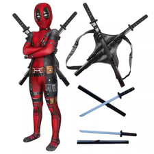 Deadpool Kids Cosplay Costume Superhero Jumpsuit picture