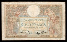 France 100 Francs 1938 (1937-39) P-86b (858 E.60452) picture