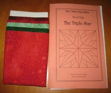 vintage quilter fabric Kit Block of the month Triple Star year 2007 OOP picture