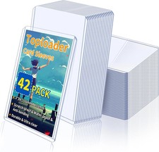 42PCS Trading Card Hard Plastic Sleeves Clear Top Loader Card Protector Cases picture