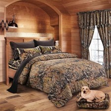 7 PC NATURAL KING SIZE MIXED COLOR CAMO COMFORTER BLACK SHEETS CAMOUFLAGE picture