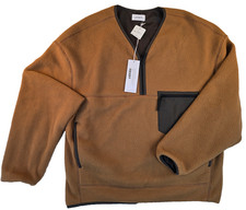 NWT Large Saturdays NYC Astor Polar Fleece Half Zip Pullover Toasted Coconut picture