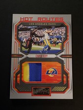 2022 Panini Playbook - Hot Routes Cooper Kupp HR-14 Gold /99 (MEM) 2 color patch picture