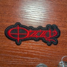 Ozzy Osbourne Patch Black Sabbath Heavy Metal Red Embroidered Iron On 1.5x3.5