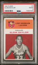 1961 Fleer Elgin Baylor #3 PSA 2 picture