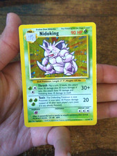 Nidoking - 11/102 - Holo Rare - Base Set Unlimited Pokemon MP picture