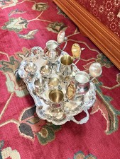 Antique Silverplate Tea & Coffee Set on Tray picture