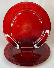 Antique Ruby Dinner Plates by Cristal D’Arques picture
