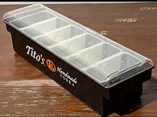 Tito's Handmade Vodka 6-Compartment Bar Caddy Garnish Tray w/ Lid picture