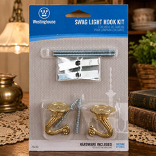 Westinghouse Hook Kit 2 Pack Brass Finish for Swag Planter Ceiling Light 1442128 picture