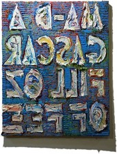 MODERN█ORIGINAL OIL█PAINTING VINTAGE OUTSIDER MODERN█ART URBAN GRAfFITI UNIQUE█A picture