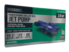 Everbilt HDSWJ7 3/4 HP Cast Iron Shallow Well Jet Pump (1011677534) picture