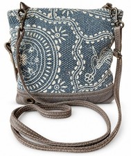Myra Bag Blue Paisley Cotton Crossbody Purse Boho Western picture