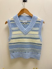 New Ganni Soft Wool Stripe Vest K2258 [SIZE S] picture