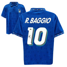 Roberto Baggio Signed Italy FC Home Soccer Jersey #10 with Beckett COA picture