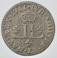 1711-D French American Colonies  30 Deniers picture