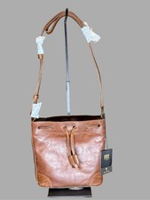 NWT Frye Melissa Leather Drawstring Bucket Bag Crossbody – Cognac picture