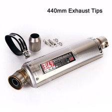 440mm Motorcycle Exhaust Tips Modified Muffler Vent Pipe with Silencer 38-51mm picture