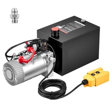 VEVOR 8 Quart Hydraulic Pump DC 12V Single Acting Dump Trailer Pump picture