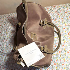 Adrienne Vittadini Solid Brown Nylon Duffle Bag 19-22in Carry-On Zip-Around picture