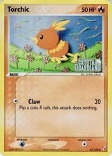 Torchic 65/100 Common (Stamped) Crystal Guardians Pokemon Reverse Holo MP picture