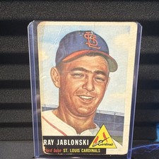 Topps 1953 Ray Jablonski #189 St. Louis Cardinals Rookie Base Set MLB picture