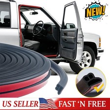 32.8Ft Car L-Shaped Door Rubber Sealing Strip Weatherstrip Edge Moulding Trim picture