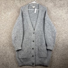 a.n.a a new approach Cardigan Sweater Womens Large Gray Button Front V Neck picture