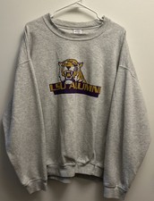 Vintage Gildan LSU Tigers Alumni College Football Sweatshirt XL Gray Sports picture