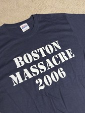 Rare Vintage 2006 Boston Massacre New York Yankees vs Boston Red Sox Tee Large picture