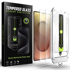 2Pk Clear Easy Install Glass Screen Protector Samsung Galaxy S26 S25 Ultra Plus picture
