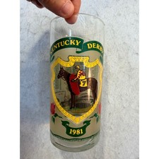 Vintage 1981 Kentucky Derby 107 Churchill Downs Mint Julep Glass Harry M Stevens picture