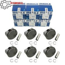 MAHLE 6 x Pistons & Rings Set For BMW E46 E39 E60 E83 E85 M54 B25 11257512526 picture