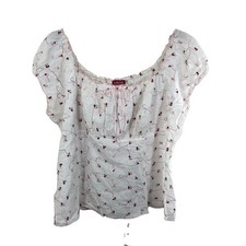 Libian Vintage Y2K Babydoll Embroidered Blouse Floral Coquette Fairycore 2X 3X picture