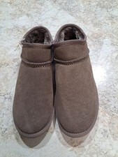 NWOB CUSHIONAIRE Women's Brown Genuine Suede Slip-Ons Sz 11M ##628 picture