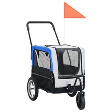 2-in-1 Pet Bike Trailer & Jogging Stroller Gray and Blue picture