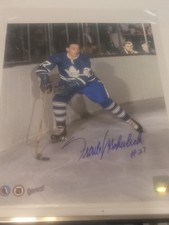 FRANK MAHOVLICH THE BIG M TORONTO MAPLE LEAFS SIGNED 8X10 GLOSSY PHOTO picture