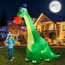 zukakii 13Ft Giant Halloween Dinosaur Inflatable Decorations, Bite Large Pump... picture