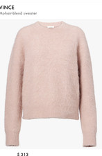 NEW VINCE LIGHT PINK MOHAIR BLEND SWEATER SIZE: M picture